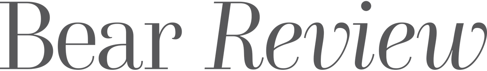 Bear Review Masthead 80